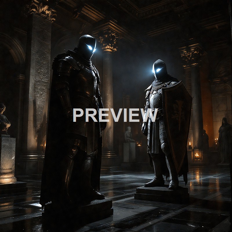 19160 - in-an-ancient-museum-there-were-old-statues-of-knight_00002__result